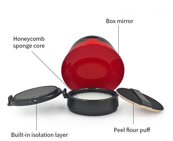 Round Dewy Reusable Compact Powder Cushion Foundation Case Refillable Travel Friendly 4