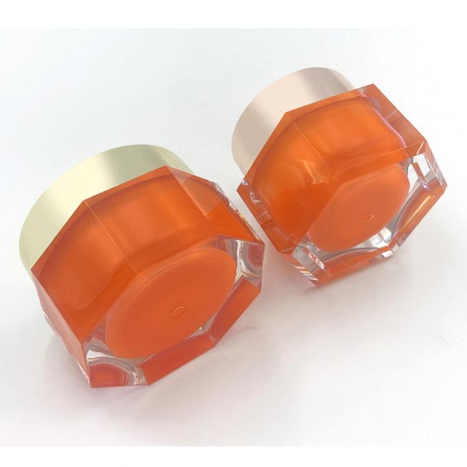 Leak proof Transparent Acrylic Cosmetic Jar Diamond Jar for Skin Care Cream - 50g 0