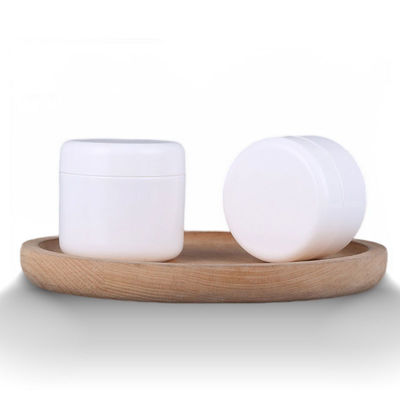 Empty Face Cream White Plastic Cosmetic Jars Unbreakable SGS Approval