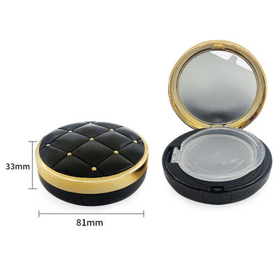Round Plastic Refillable Cushion Foundation Case with Snap Closure for Cosmetics / Skin Care