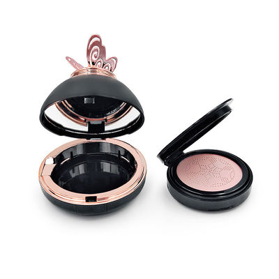 Travel Friendly Round Compact Powder Cushion Case Transparent Refillable Compatibility